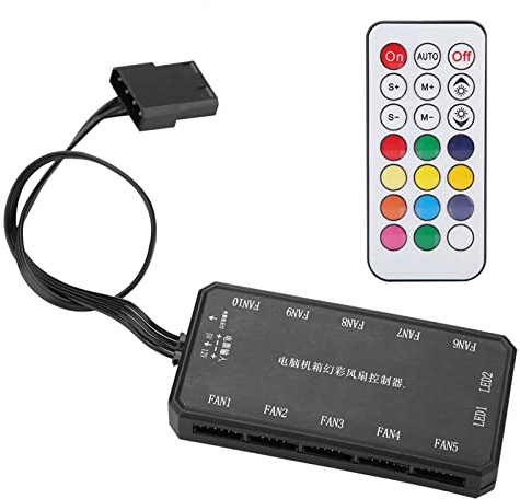 15m RF Wireless Remote Control Colorful PC Computer Cooling Fan Controller