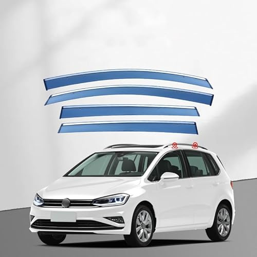 SUHNGE 1 Satz Windabweiser Regenabweiser für V.W Golf Sportsvan MK1 2015-2020, Seitenscheiben Regenschutz Regenabweise, Autofenster Anklebbare Windschutz Deflektoren