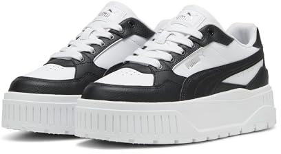 PUMA Unisex Karmen II Idol Sneaker, White Black Silver, 39 EU