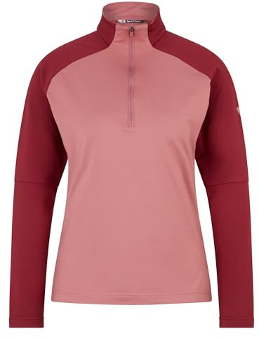 Ziener Damen Jeane Skipullover, Skirolli, Funktions-Shirt | warm, elastisch, Rose Blossom, 40