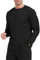MLANM Men's Fashion Loose Fit T-Shirt Crew Neck Long-Sleeved Lightweight Pullover Blouse Top L Black