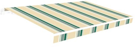 Smartsun - Lona para Toldo de 3x2m Beige Verde Acrílico 300 gr/m2 – 10 Años de Garantía Anti Decoloración - Resistente al Agua – Protección UV – 283x200cm – Malla Sombreo - Tela Enrollable de Repuesto
