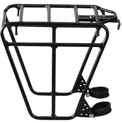 Front Rack Carrier - Mountain Road Cycle Front Pannier Rack | Adjustable cycle front rack for bicycles, 25KG Capacity Heavy Duty Steel Cycling Luggage Carrier Rack For Road Cycle