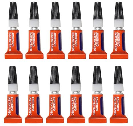 12 Super glue adhesivos pegamento instantáneos monodosis (12 x 1g Monodosis)