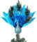 Pfauen-Weihnachtsbaumspitze, Glitzernder Blauer Pfauenkork mit Langem Schwanz, Weihnachtlicher Pfauenschmuck Zum Basteln, Zuhause, Hochzeit, Party, Weihnachtsbaumschmuck (5 Federn)