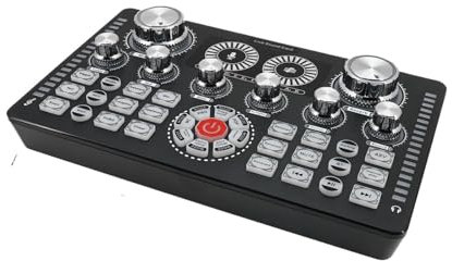 Mesa de Mezclas DJ, Tarjeta de sonido en vivo, equipo de Podcast DJ, compatible con, mezclador de sonido Phantom au-dio de 48V, cambiador de voz for transmisión en vivo,Para karaoke,actuación,stream