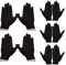 Cosymate 10Pcs Black Cotton Gloves Inspection Gloves Soft Moisturizing Gloves Safety Work Gloves, Thickened Cotton Made Skin Friendly Gloves for Jewelry Inspection, Archival Cleaning, Dry Hands