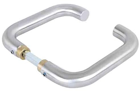 Alberts 422967 Türdrückerpaar | gerade U-Form | Edelstahl | Drückerlänge 145 mm | Drückerabstand 55 mm