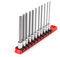 TEKTON 1/4 Inch Drive Long Hex Bit Socket Set with Rail, 11-Piece (2-8 mm) | SHB90107
