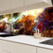 Myphotostation 90x60cm Abstract Marble Tile Glass Splashback for stove Tempered Glass Backsplash, Glass Backguards For Kitchen, Stove Wall Protector, Cooker Wall Panel, Stove Back Cover