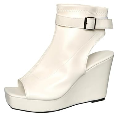Donna Peep Toe Sandali con Tacchi Cuneo Estate Piattaforma Pie Quadrato Tacchi Alti Party Dress Casual Pompe Scarpe 10cm