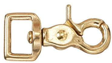 Tough 1 Brass Plated Swivel Rein Scissor Snap 3/4