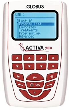 GLOBUS | Activia 700, 4-Kanal-Elektrostimulator | mit 271 Programmen für Schönheit und Fitness, zur Straffung, Tonisierung und Verjüngung