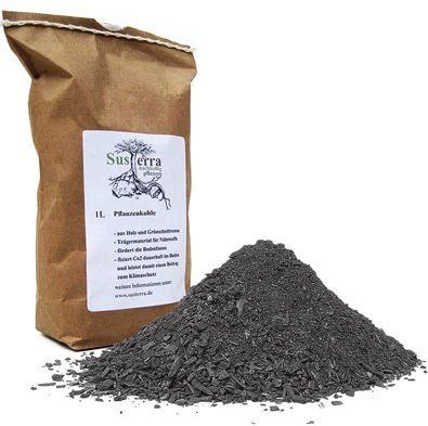 Pflanzenkohle, Biokohle, Biochar 10 Liter (GP: 0,99 EUR/L)