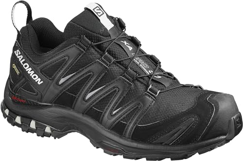 Salomon XA Pro 3D Gore-Tex wasserdichte Damen Trailrunning- und Wanderschuhe, Stabilität, Grip, Langlebiger Schutz, Black, 42 2/3