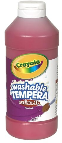 Artista II Washable Tempera Paint, Red, 16 oz