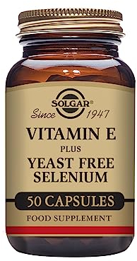 Solgar® Vitamina E con Selenio (sin levadura) para la protección de las células contra el daño oxidativo - 50 cápsulas vegetales