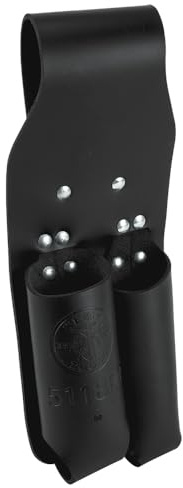 Klein Tools Lineman's Pouch, Leather Tool Holder for Pliers and Folding Rule with Tunnel Connection 5118RT