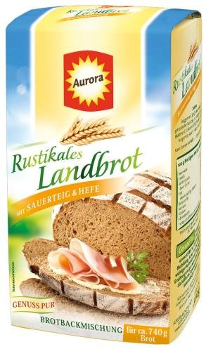 Aurora Rustikales Landbrot Brotbackmischung, 6er Pack (6 x 500 g)