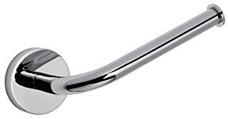 Croydex Flexi-Fix Britannia Chrome Toilet Roll Holder, Easy Install Toilet Paper Holder, No Drilling Required, Use Existing Screw Holes, Matching Bathroom Accessories - All Fixings Included
