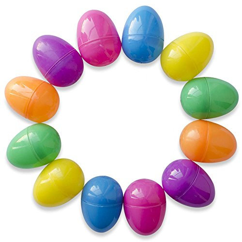 12x Farbige leer Kunststoff Eier Ostern Hunt Geschenk Dekoration Zubehör