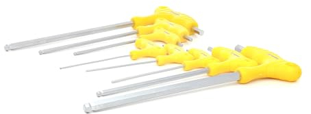 Serie Cacciaviti A 'T' Esagonali Cromo Vanadio. Impugnatura Antiscivolo. Misure: 2-2,5-3 - 4-5 - 6-8 - 10.