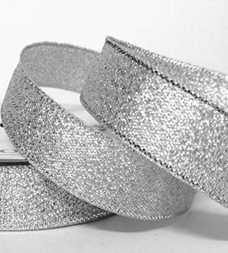 22 Mtr's of Metallic Silver Organza Ribbon 20mm Wide. DFor Gifts Wrap Sew Party, Decorations Events Dress Wedding Christmas Crafts, Bows Car, Floral Balloons Hairs, DIY, Bouquets, Cake More