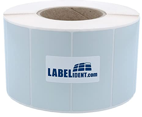 Thermotransfer Etiketten silber - 105 x 52 mm - 1.000 Polyester PET Etiketten für Typenschilder, 76 mm Kern, selbstklebend auf Rolle