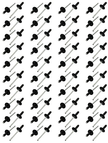 sourcing map 80Stk.Aluminum Offenes Ende Groß Flansch Blind Nieten 4,8mm x 14mm