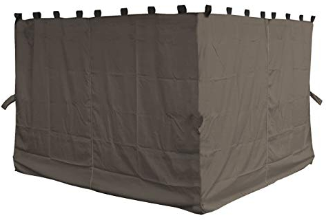 QUICK STAR 4 Seitenteile für Pavillon Paris 3x4 m Seitenwand Taupe