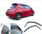 2X Windabweiser für Abarth für FIAT 500 Coupe 500C Cabrio 2007-Heute Premium Qualität Acrylglas PMMA Regenabweiser Abweiser