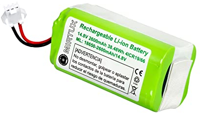 MIRTUX Kit Batería Li-Ion 2600mAh 14.8V para Conga 990 Excellence - Recambio de Batería para Conga de Calidad - Accesorios para Conga de Alta Eficiencia - Repuesto de Batería para Conga
