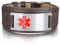 VNOX Personnalisé Graver pour des Hommes Aux Femmes ID Médical Bracelet Cuir Tresse Noms Bracelet d'alerte Médicale pour Les Hommes Couple avec des Noms de Famille-Cadeau de Noël d'anniversaire