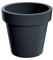 Erhard-Trading Blumentopf Valencia Pflanztopf Übertopf Blumenkübel Kunststoff anthrazit Ø 39 cm