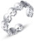 BONLAVIE 925 Sterling Silber Gothic Open Skull Ring Platin plattiert Einstellbare Persönlichkeit Totenkopf Bands