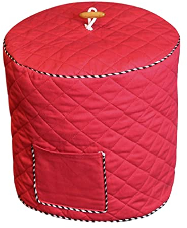 PJKKawesome Pressure Cooker Dust Cover, Red, Oxford Fabric, Water Repellent, Instant Pot Rice Cooker Cover with Pocket and Top Handle