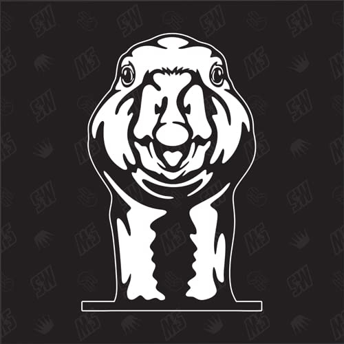 speedwerk-motorwear Gans Version 2 - Aufkleber, Autoaufkleber, Sticker, Gänse, Gänserich, Küken, Geflügel, Bauernhof, Tiere, Farmanimals, Farmtiere (AUCH MIT Wunschname MÖGLICH)