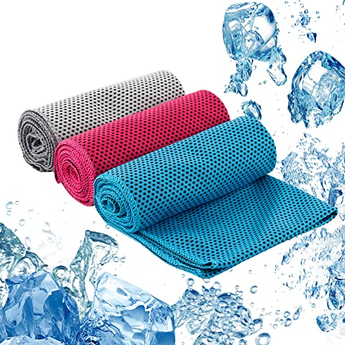 Luoistu Kühltuch (120x30 cm) Mehrzweckhals Schnelltrockner Atmungsaktives Sweats kühlendes Handtuch Mikrofasertuch für Yoga, Pilates, Golf, Camping, Wandern, Training