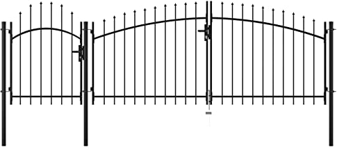 Gartentor Stahl 2,25x4 m Schwarz