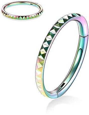 AROWRO 16G Knorpelohrringe 12mm Conch Piercing Schmuck Conch Hoop Ohrring Conch Ohrringe Huggie Ohrringe Lobe Ohrringe Hinged Segment Ohrring Hoop