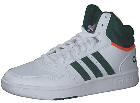Adidas Herren Hoops 3.0 MID Sneaker, FTWR White/Collegiate Green/core Black, 43 1/3 EU