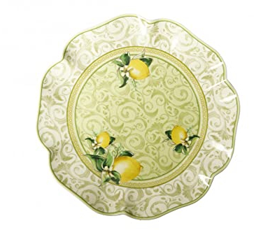 BRANDANI Assiette pour servir les citrons 31 cm en porcelaine