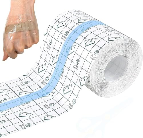 Wasserfestes Duschpflaster, Second Skin Tattoo Pflaster Rolle 15cm X 10m | Groß Nach Op, Pflaster Bandage und Heftpflaster Rolle, Transparente Second Skin zum Sport und Duschen, Wasserfest