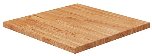 vidaXL Tischplatte Quadratisch Massivholzplatte Eichenplatte Holzplatte Platte Ersatztischplatte Hellbraun 50x50x2,5cm Behandelte Eiche