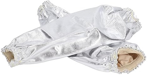 1 Paire de Manchons de Bras Manchon D'isolation Thermique Haute Température Feuille D'aluminium de Protection de Soudage Manchon Anti-brûlure Manchon de Fusion Industrielle