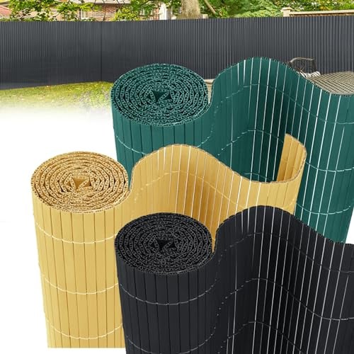 FIVMEN Canisse en PVC Brise Vue 90 x 300 cm Clôtures avec Serre-Câbles Protection Contre le Vent Imperméable Sans Perçage pour Jardin, Terrasse - Anthracite
