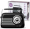 Radios Mains and Battery, Portable Radio FM/Bluetooth, Bluetooth Radio & Rechargeable, Portable Radios Mains and Battery, Large Dial Simple To Use For Elderly, 87.5-108MHz (Black)