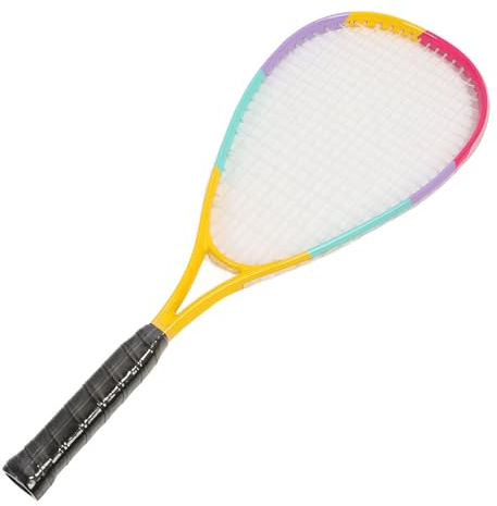 Raqueta de Squash Ligera para Niños Principiantes, Cara de Raqueta Grande, Absorción de Impacto, Cuerda Transparente, Superficie de Gran Tamaño