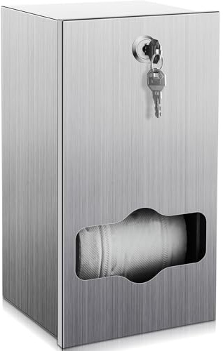 Layhit Distributeur de papier toilette commercial double rouleaux en acier inoxydable robuste avec verrou pour centre commercial, hôtel, bureau, toilettes, salle de bain