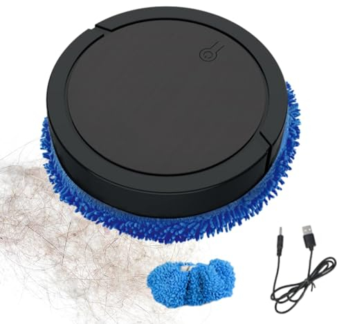 Robot de trapeado silencioso - Trapeador humidificador, Barredora de Pisos | Robot Multifuncional De Limpieza En Húmedo En Seco con Cámara, Robot Limpiador Inteligente para Sala De Estar, 9.06x9.06x